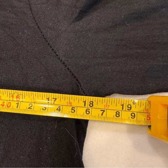 DON’T ASK WHY ITALY Long Sleeve Women's One Size Top Black Asymmetrical Hem - Picture 6 of 10